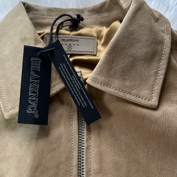 Blank NYC Women's Tan Real Suede Jacket - Picture 3 of 11